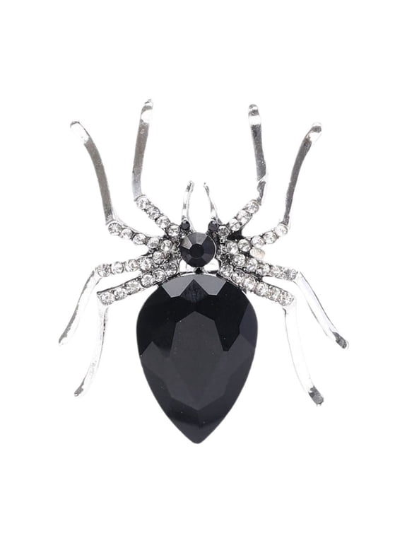 Halloween Vintage Spider Adjustable Ring for Women, Silver Black Spider Web Bat Knuckle Rings, Gothic Vintage Dark Crystal Rings