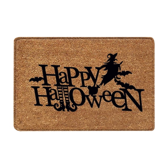 Uutvmp Halloween Witch Door Mat, Festival Non Slip Mat Bedroom Living Room Carpet Ornament, Halloween Home Door Mat for Festival Scene Layout