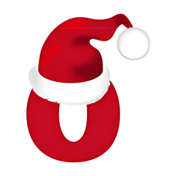 Uutvmp Initial Letters Christmas Ornaments with Santa Hat, 26 Letters Ornaments for Christmas Tree, Small Acrylic Christmas Ornaments, DIY Craft Hanging Pendants Decorations