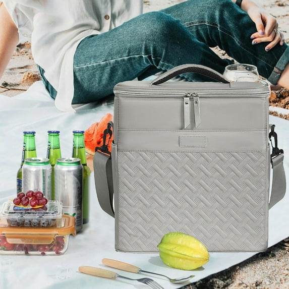 Uutvmp Insulated Lunch Bag for Men Women, Lunch Box, Lunch Tote for Work, Large Leak Proof Cooler Bag with Removable Strap, Reusable Adult Lunchbag, Picnic, Office, Beach