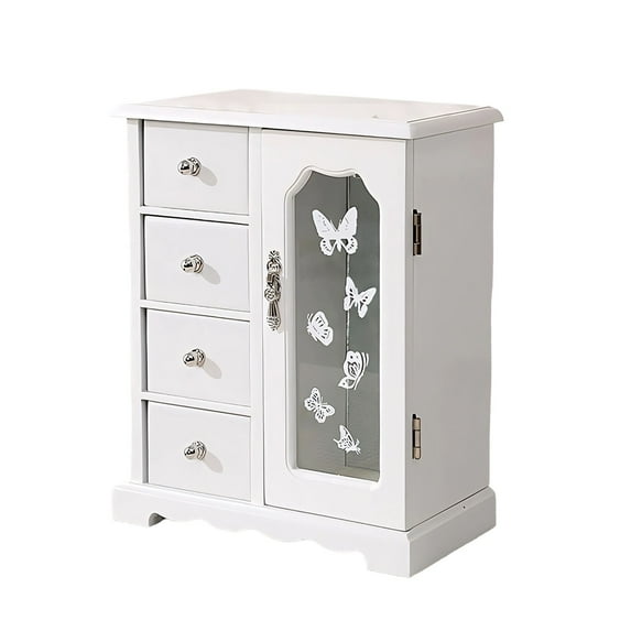 Uutvmp Kendal Wooden Jewelry Box for Women Graduation Gift, Solid Jewelry Organizer Mother Day Gifts, Wood Jewelry Case with Mirror for Necklaces Earring Rings