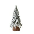 thumbnail image 1 of Uutvmp Mini Snow Flocked Christmas Tree Small Wooden Base, White Snow Pine Tree for Xmas Artificial Tabletop Tiny Decoration for Bedroom Table Desk Home Party Decor Supplies, 1 of 6