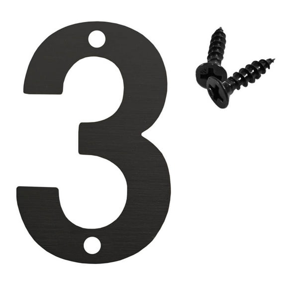 Uutvmp Modern House Numbers for Outside, Mailbox Numbers and Letters, 3inch Metal Black Address Numbers, Garden Door Mailbox Decor Number, Custom House Number Sign with Screws