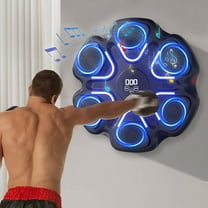 Uutvmp Music Boxing Machine, Smart Bluetooth Boxing Equipment Wall Mount, Boxing Target Workout Machine, Electronic Focus Agility Training Digital Boxing for Kids and Adults (with Kids Gloves)