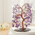 thumbnail image 1 of Uutvmp Natural Amethyst Healing Crystals Quartz Tree Tumbled Stones Money Tree, Geode Agate Slices Base Feng Shui Ornaments Home Decoration for Wealth and Luck, 1 of 7