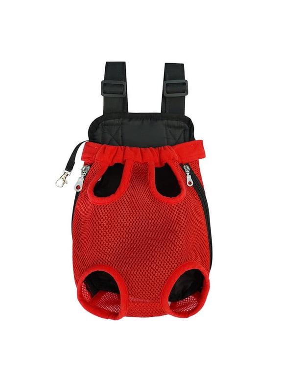 Pet Carrier Backpack, Adjustable Pet Cat Dog Carrier Backpack Travel Bag, Legs Out, Dog Carrier for Hiking Camping Travel, Sling Bag for Small Medium Dog Cat, S