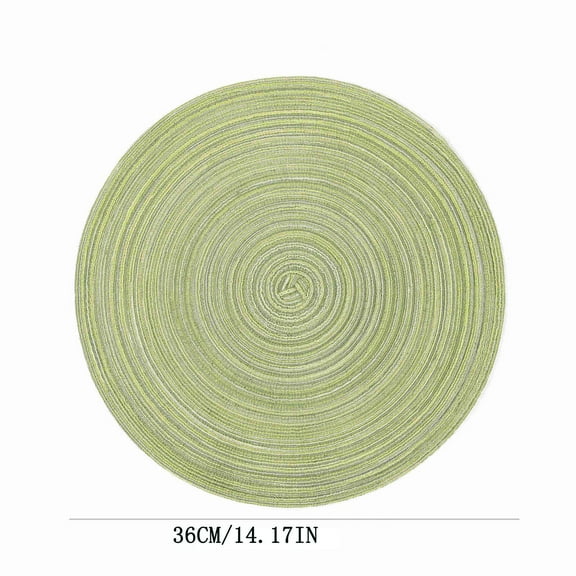 Uutvmp Placemats, Round Placemats for Dining Table, Woven Heat Resistant Non-Slip Kitchen Table Mats Diameter, 14 inch