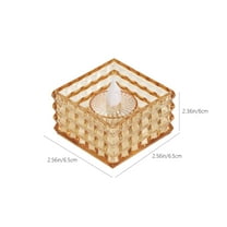 Uutvmp Portable Crystal Desk Tealight, Warm Yellow Night Light, Battery Operated, Nightstand Lamp, Bedside Lamp, Family and Friend Gifts