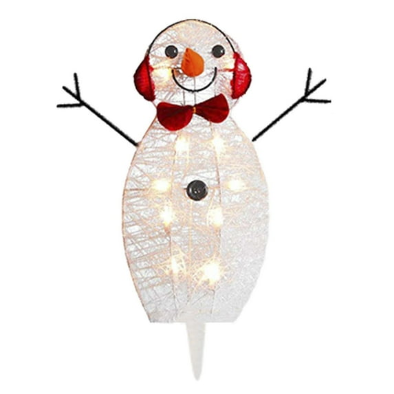 Uutvmp Pre-Lit Light Up Snowman Family, 20 Lights Christmas Collapsible Snowman Outdoor Decoration, Outdoor Lighted Snowman Christmas Yard Decorations