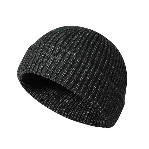 Uutvmp Reflective Beanie for Men Women, Beanie Reflective Winter Hat, Glowing in The Dark Beanie, Night Running Walking Beanie Hat