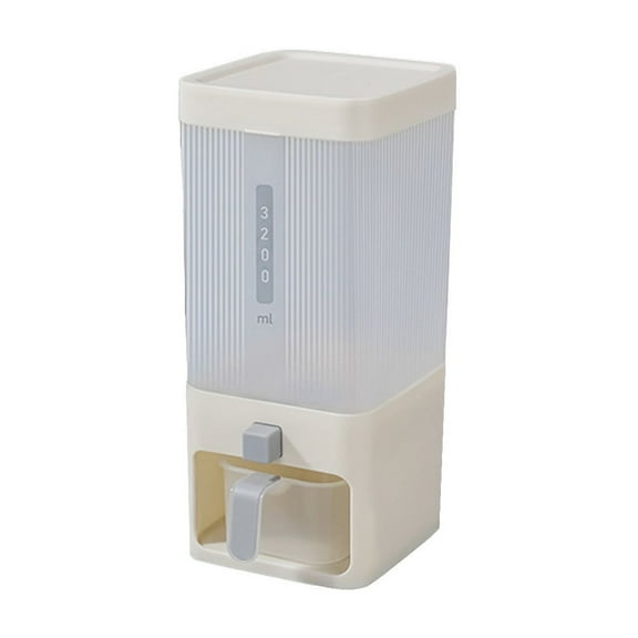Uutvmp Rice Dispenser, Large Grain Container Storage with Lid, Measuring Cylinder Household Cereal Dispenser Bucket for Kitchen Soybean Corn