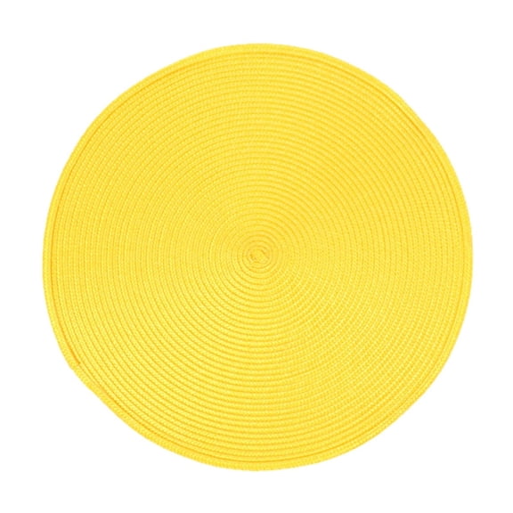 Uutvmp Round Braided Placemats, Table Mats for Dining Tables Woven Washable Non-Slip Place Mats, 15 inch