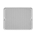 thumbnail image 1 of Uutvmp Silicone Dish Drying Mat for Multiple Usage,Easy clean, Eco-friendly, Heat-resistant Silicone Mat for Kitchen Counter or Sink, Refrigerator or Drawer liner Tapioca, 16*12 Inches, 1 of 9