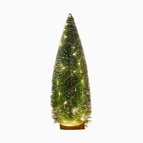 Uutvmp Small Christmas Tree with Lights, Mini Christmas Tree Table Top Decorations, Desktop Miniature Pine Tree Xmas Holiday Decor, 5 Pcs Christmas Pine Tree with a String of Lights