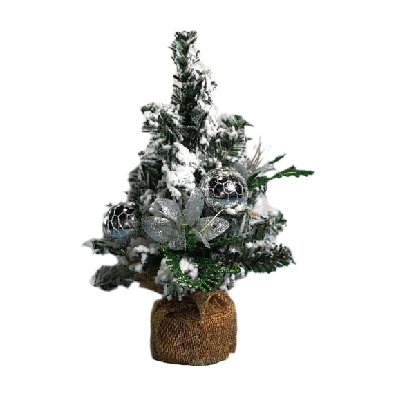 Uutvmp Small Christmas Tree, Tabletop Artificial Mini Christmas Tree Decorations, Holiday Ornaments Pine Cone Greenery for Home Indoor Fireplace Mantel Xmas Decor