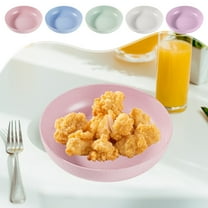 Uutvmp Snack Fruit Plates, Plastic Dinner Dish Unbreakable Dinner Plate Round Fruit Plate for Kitchen