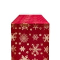 thumbnail image 1 of Uutvmp Snowflakes Christmas Table Runner Cloth, Hot Gold Velvet Polyester Cotton Table Flag, New Year Printed, Christmas Holiday Gathering Table Flag, Festive Season Table Decor, 1 of 6