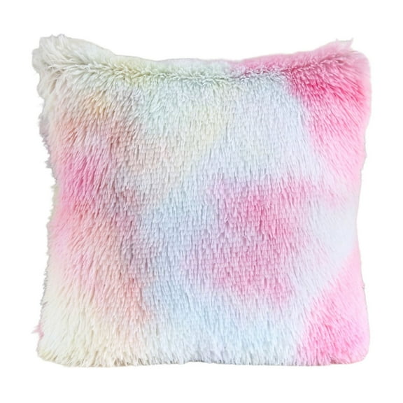 Uutvmp Soft Faux Fur Fluffy Pillows Covers, Cute Kawaii Aesthetic Throw Pillow Covers for Girls Room Decor, Tie Dye Decorative Pillow Covers, Fuzzy Pillows for Teen Girls Bedroom