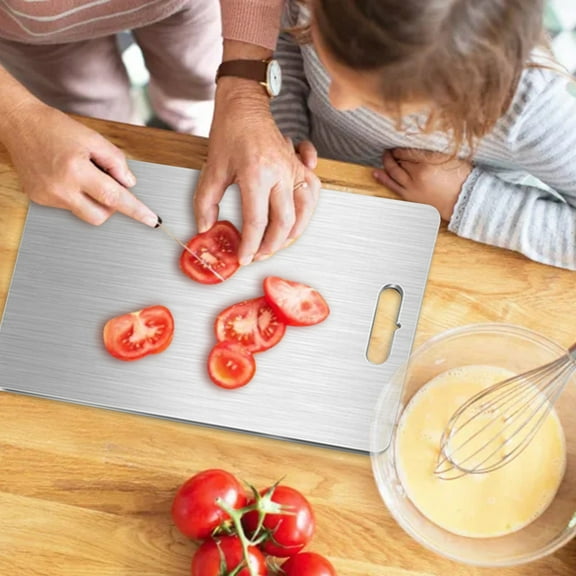 Uutvmp Stainless Steel Cutting Board for Kitchen, Heavy Duty Chopping Board, 304 Stainless Steel Food Grade Cutting Board for Meat Fruit & Vegetable