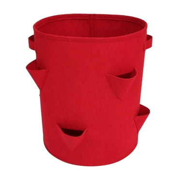 Uutvmp Strawberry Grow Bags, Planter Bag with 8 Side Planting Pockets, Thickened Felt Non-Woven Long Lasting Plant Container, for Balcony Courtyard Gardening