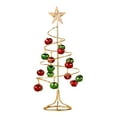 thumbnail image 1 of Uutvmp Tabletop Metal Christmas Tree, Star Tree Iron Ornament Display Stand, 10.4 Inch Desktop Decorations Mini Xmas Tree, Bell Hanging Ornament Decoration Tree, 1 of 6