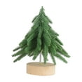thumbnail image 1 of Uutvmp Tabletop Mini Christmas Trees, Christmas Trees Miniature Pine Trees with Wood Base, Crafts Trees Artificial for Christmas Decorations Home, Kitchen, Dining Table (Green), 1 of 6