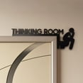 thumbnail image 1 of Uutvmp Thinking Room Funny Toilet Door Sign Metal Funny Bathroom Decor For Home Black Restroom Sign Funny Door Topper Decor Funny Bathroom Signs House Decor Sign, 11.8" x 6.3", 1 of 7