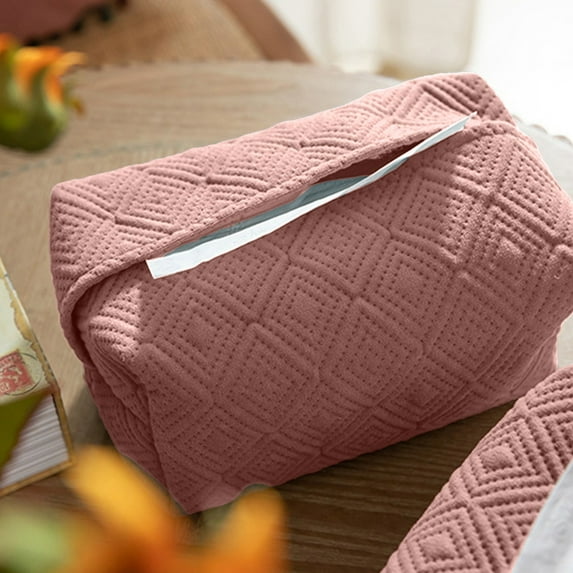 Uutvmp Toilet Paper Holder, Reusable Tissue Box, Travel Tissue Holder Wall Hanging Tissue Box Cover, Toilet Paper Storage Rectangle Napkin Holder, Cloth Tissue Box for Car Office Desk