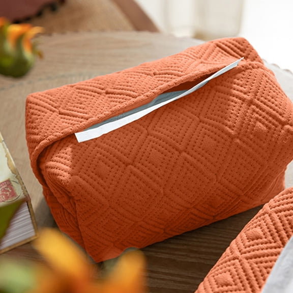Uutvmp Toilet Paper Holder, Reusable Tissue Box, Travel Tissue Holder Wall Hanging Tissue Box Cover, Toilet Paper Storage Rectangle Napkin Holder, Cloth Tissue Box for Car Office Desk