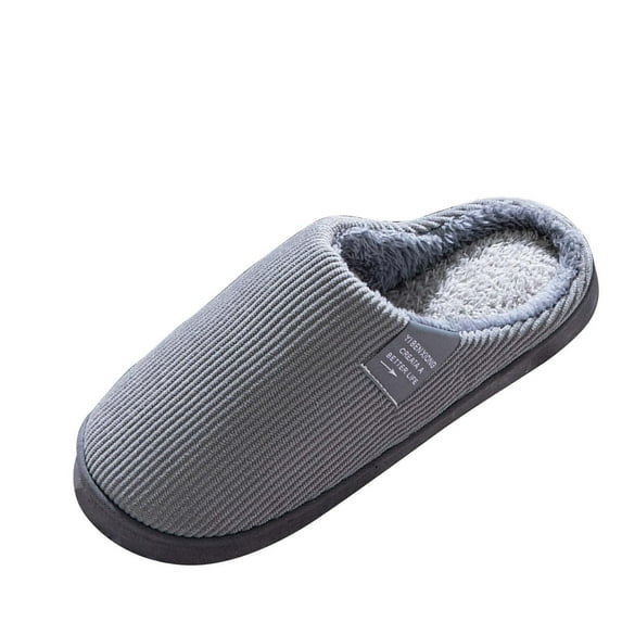 Uutvmp Women Men Cotton Soft Slippers, Winter Warm Slip On House Shoes Non-Slip Indoor Outdoor
