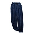 thumbnail image 1 of Uuwenda Mens Pants Casual Pajama Pants Autumn Winter Warm Flannel Wide Mouth Trousers Loose Large Size Thick Coral Home Pajamas Navy Xl, 1 of 3