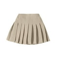 thumbnail image 1 of Uuwenda Skirt For Girls Summer Casual Mini Skirt Fashion High Waist Tennis Pleated Slim Skirt Khaki 7-8 Years, 1 of 8