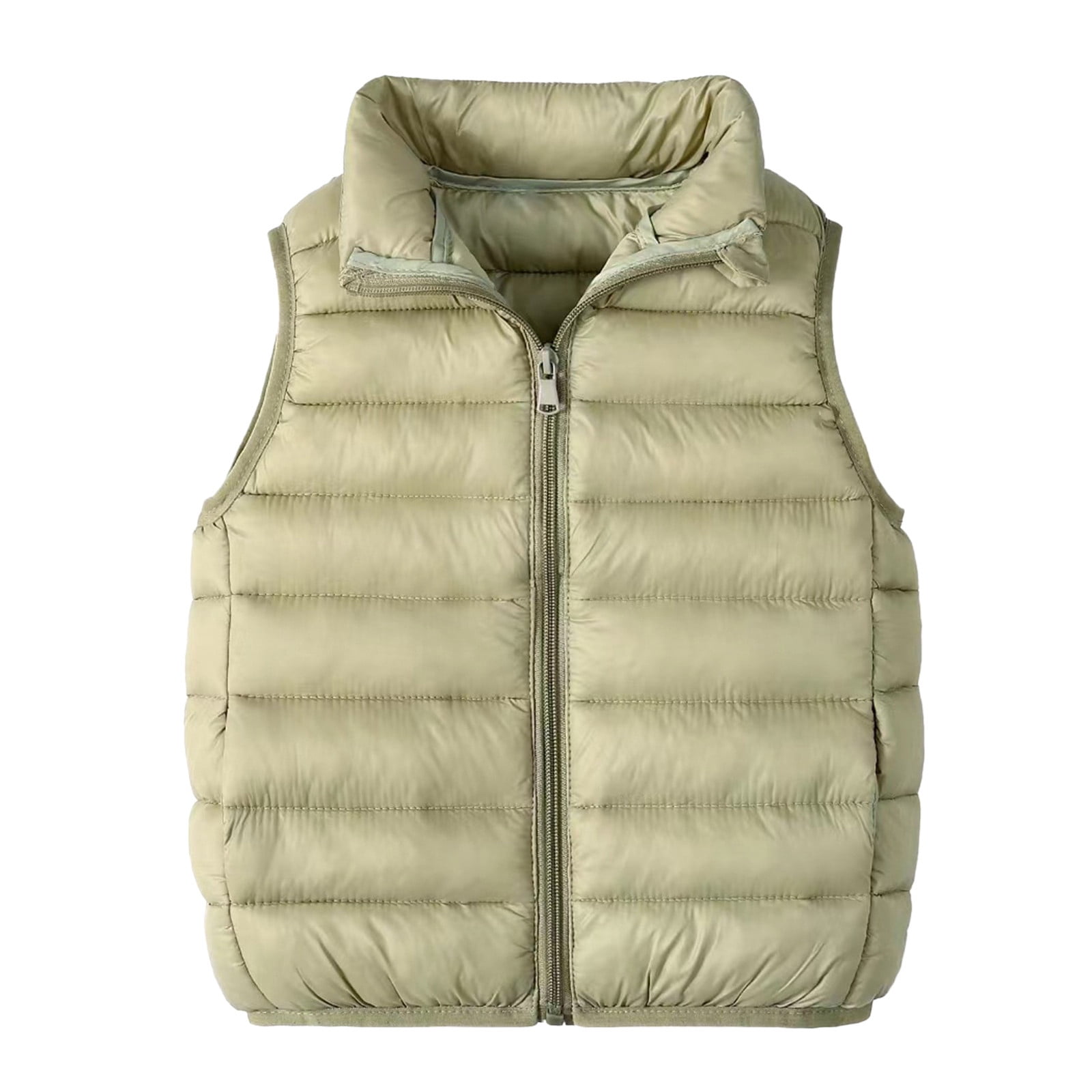 Uuwenda Toddler Baby Boys Jacket Simple Solid Color Sleeveless Puffer