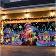 thumbnail image 1 of Uv Activated Christmas Garage Door Cover, 2D Flat Christmas Garage Door Decorations Uv Activated Xmas Garage Door Cover Banner Glows In Dark for Outdoor Party Decoration （13X6 Ft）, 1 of 8