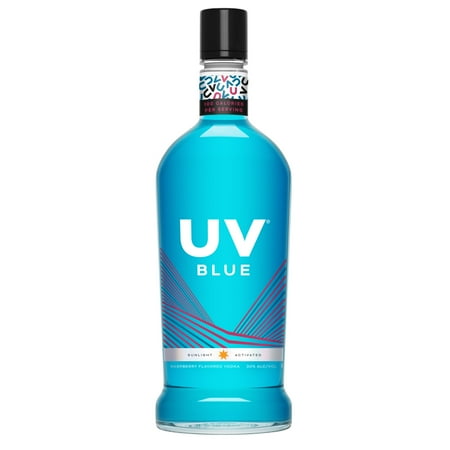 Uv Blue Raspberry Flavored Vodka, 1.75 L Bottle, 30% ABV