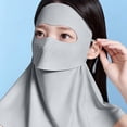thumbnail image 1 of Uv Face Mask Sun Protection, Neck Sun Protection, Breathable Design Ice Face Mask, Ice Silk Cooling Cover for Men and Women Dark, Gray, 1 of 6