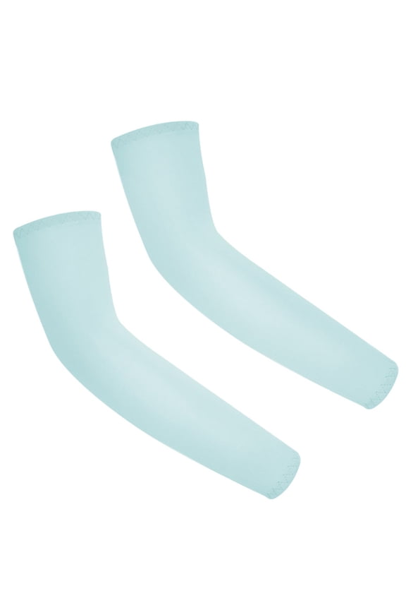 Uv Protection Arm Sleeves, Cooling Sports Sleeves for Outdoor Activities, Stretchable Sun Guard for Men and Women Light Blue
