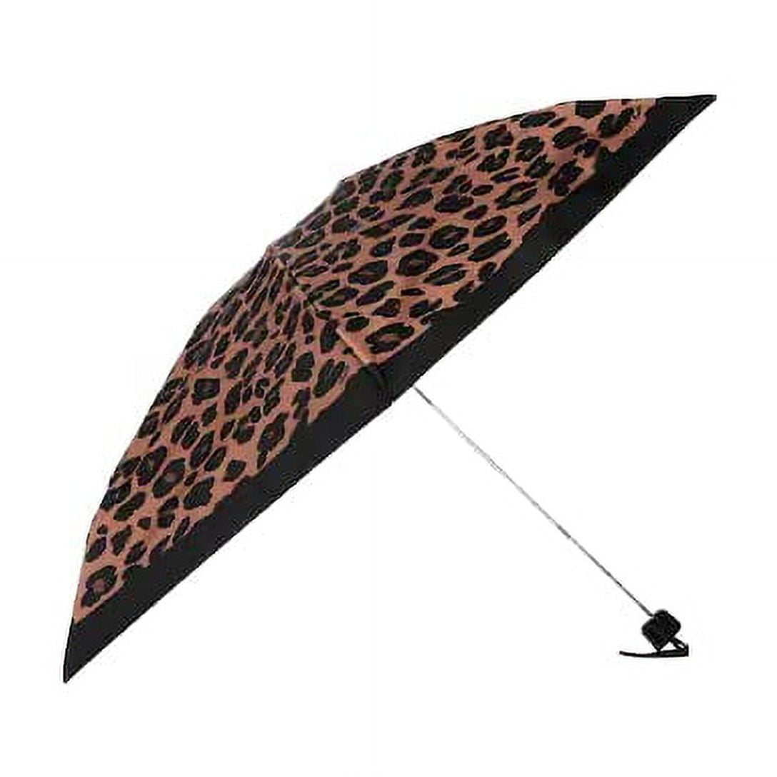 Uv Protection Mini Umbrella In Leopard Print