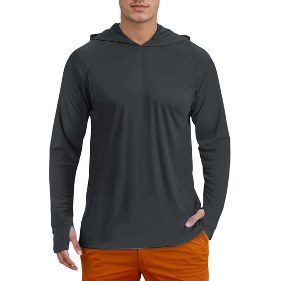 Uv Protection Shirts for Men Upf 50+ Sun Protection Long Sleeve Tops Lightweight Water Shirts for Athletic Running Gym Workout