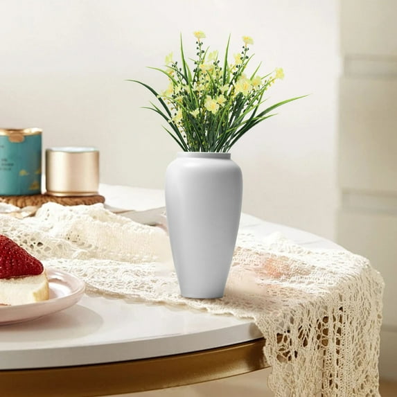 Uv Resistant Artificial Outdoor Flowers, Ongmies Artificial Oncidium Flower Plants Outdoor Artificial Plastic Plants for Garden Wedding Farmhouse Decoration, A Bunch of Artificial Flowers *5