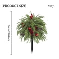 thumbnail image 1 of Uv Resistant Artificial Poinsettia Yard Stake, Realistic Christmas Floral Stake with Frosted Branches, Pine Cones and Berries, for Outdoor Garden and Indoor Tabletop Holiday Decor, 1 of 7