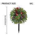 thumbnail image 1 of Uv Resistant Artificial Poinsettia Yard Stake, Realistic Christmas Floral Stake with Frosted Branches, Pine Cones and Berries, for Outdoor Garden and Indoor Tabletop Holiday Decor, 1 of 7