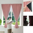 thumbnail image 1 of Uv Resistant Outdoor Curtains Cozival Outdoor Patio Curtains 2 Panels - Uv Blocking & Windproof Drapes with Sticky Top And Back Tab Hooks, Sun Shade for Gazebo, Porch, Deck, Pink, 1 of 9