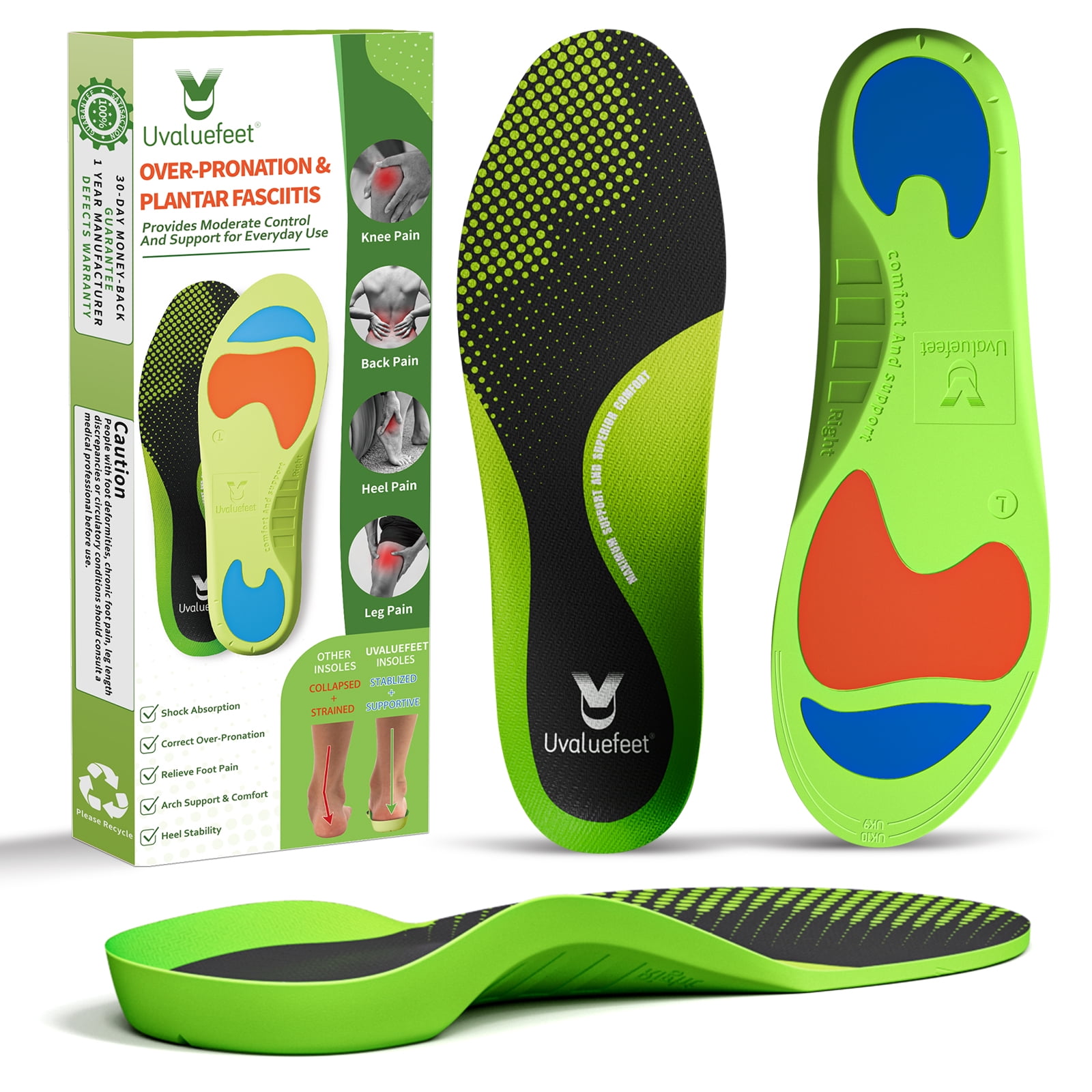 Uvaluefoot plantar fasciitis arch support orthopedic insole