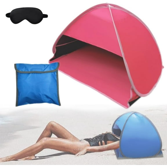 Uveego Mini Head Sun Shelter Tent, Mini Pop Up Canopy, 2025 New Beach Pop up Beach Tent Sun Shade, Portable Anti-Uv Automatic Shade Canopy for Beaches Sunbathing with Phone Stand