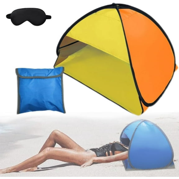 Uveego Mini Head Sun Shelter Tent, Mini Pop Up Canopy, 2025 New Beach Pop up Beach Tent Sun Shade, Portable Anti-Uv Automatic Shade Canopy for Beaches Sunbathing with Phone Stand