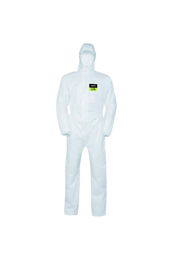 5/6 Air Chemical-Protective Suit - White Disposable Coverall - Against Solid Particulates