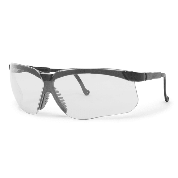 Uvex Genesis Safety Eyewear, Black Adjustable Frame, Clear Lens, Anti-Fog Lens Coating - RWS-51023