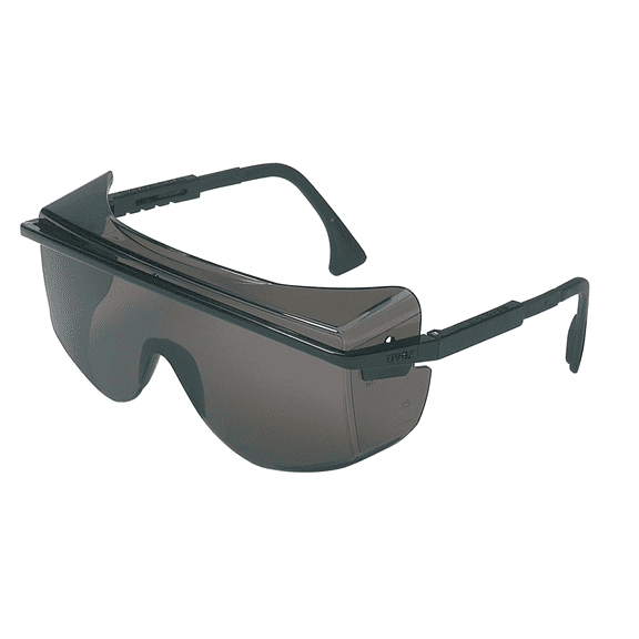 Uvex S2504 Astro Over-The-Glass Safety Glasses with Black Frames/Gray Lens