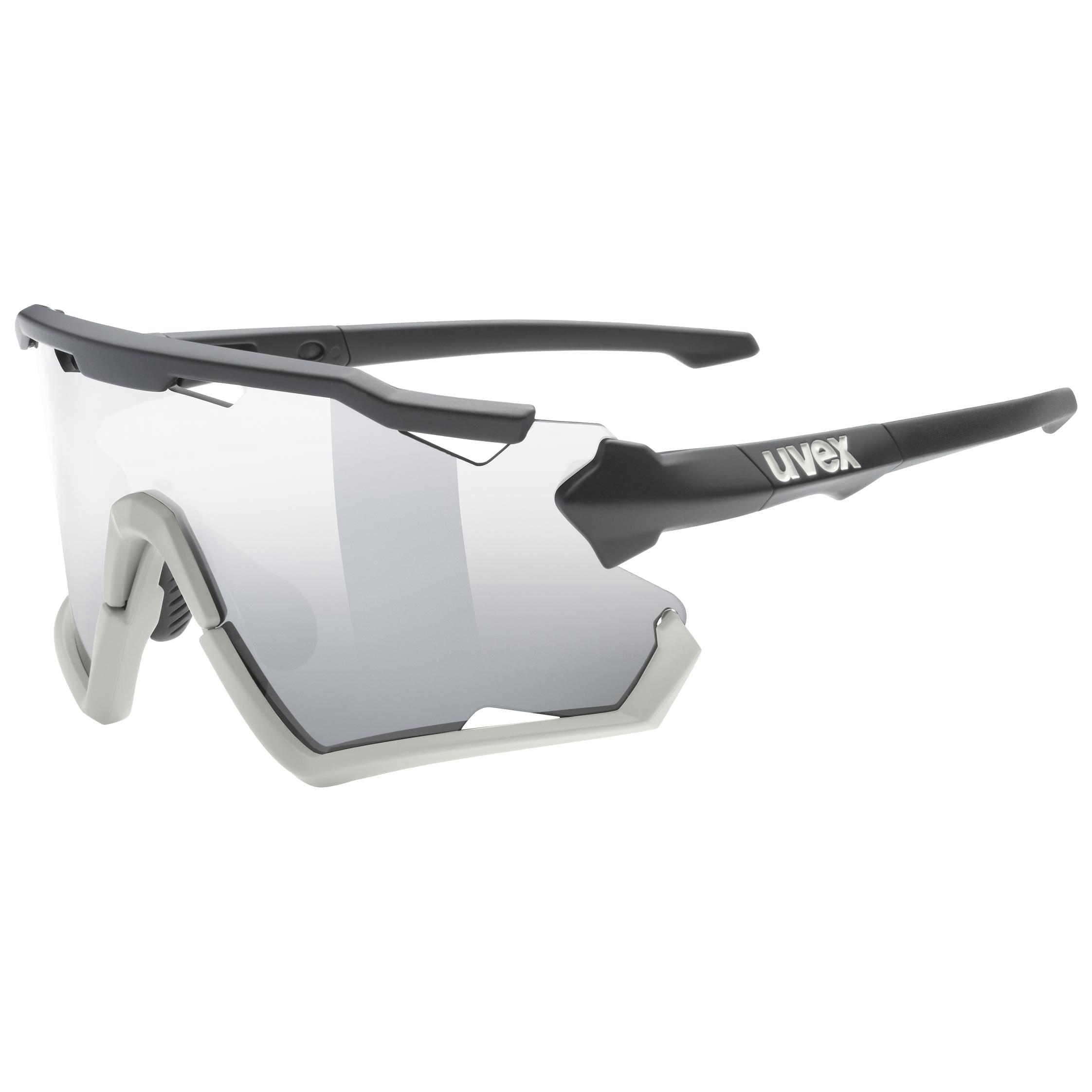 UVEX Sportstyle 228 - Unisex Adults Sports Eyewear Black Sand Matte/Silver - Anti-Fog & 100% UV Protection